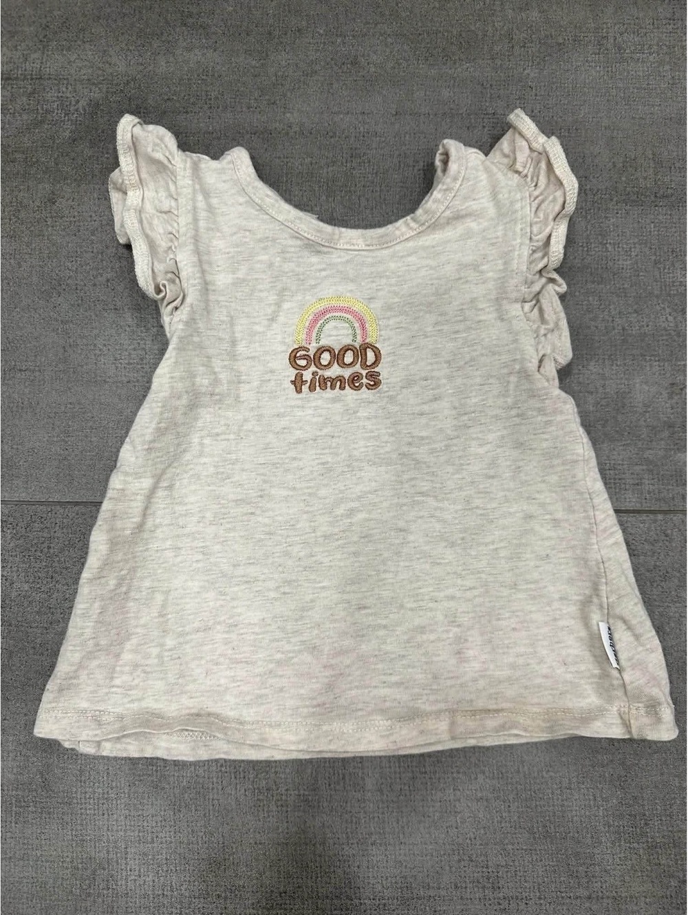 18m • Gerber Baby Girls 18M Good Times Rainbow Flutter Sleeve Top